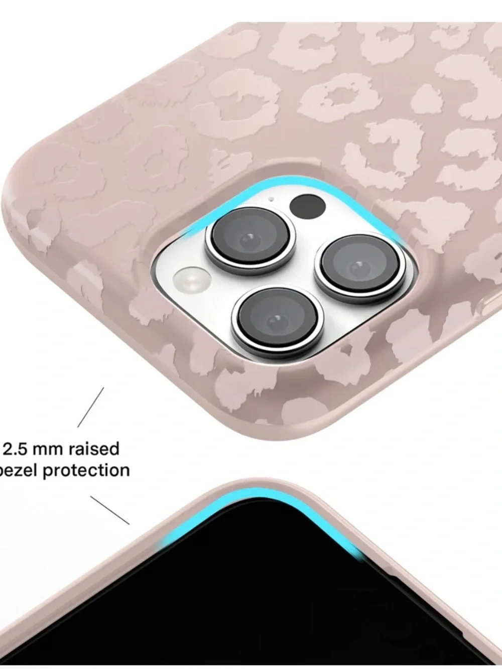 Velvet Caviar Nude Leopard Glossy Phone Case for iPhone 16 Pro